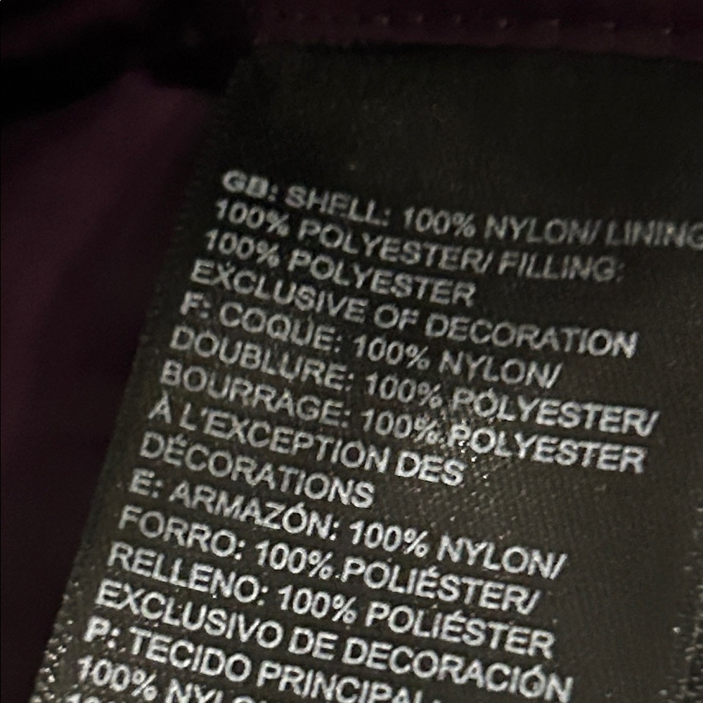 Purple  North Face Nylon Jacket - Deep Plum Color - Picture 2 of 5